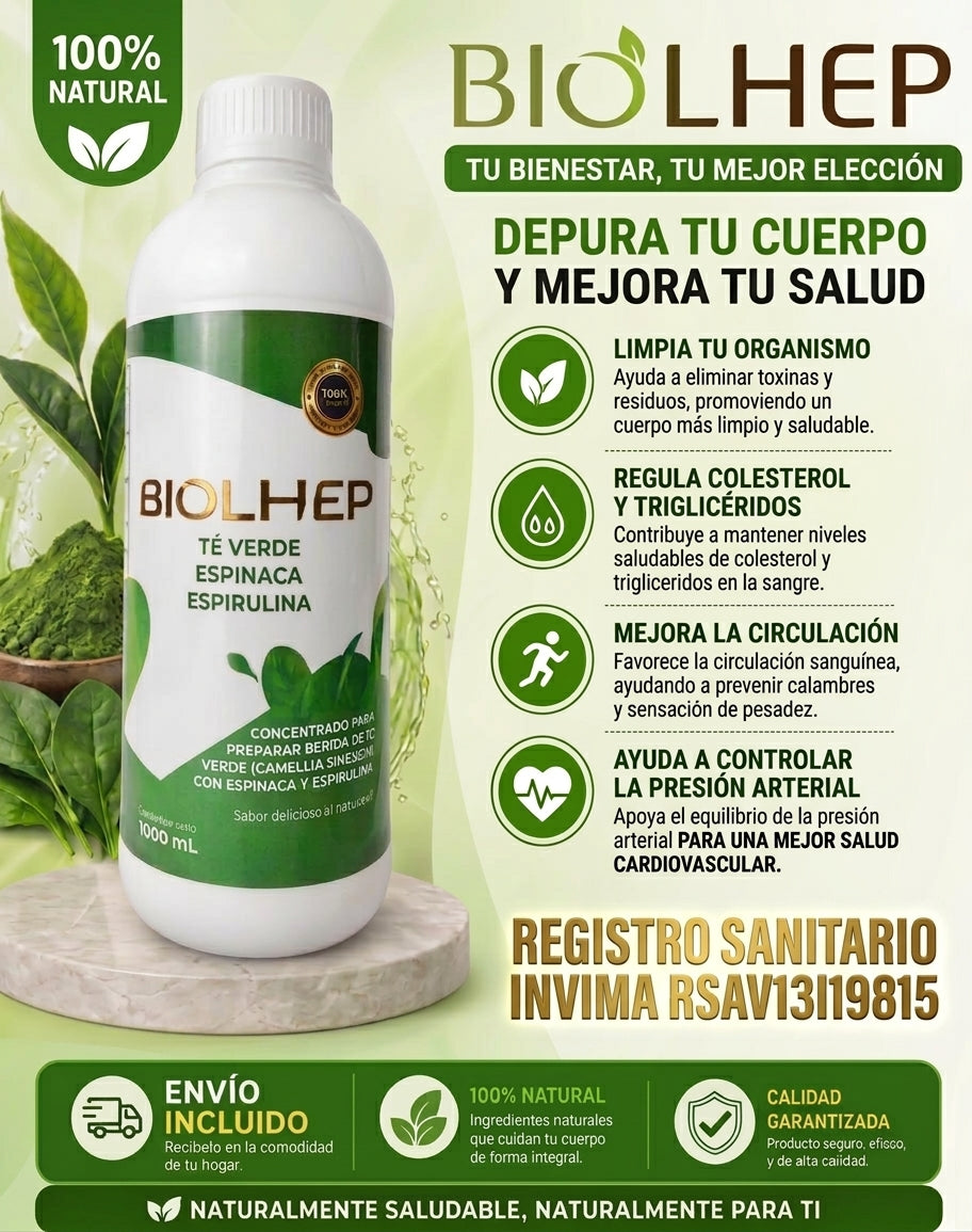 BIOLHEP – Clorofila Líquida y Concentrado Natural (1000 mL)
